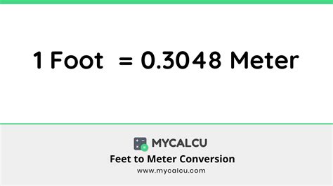 Feet to Meters (ft to m) Conversion